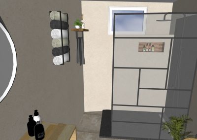 Plan pour rénovation douche à l'italienne à Toulouse par AB Design
