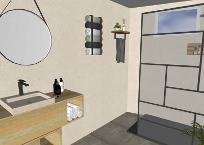 Plan pour rénovation douche à l'italienne à Toulouse vue 2